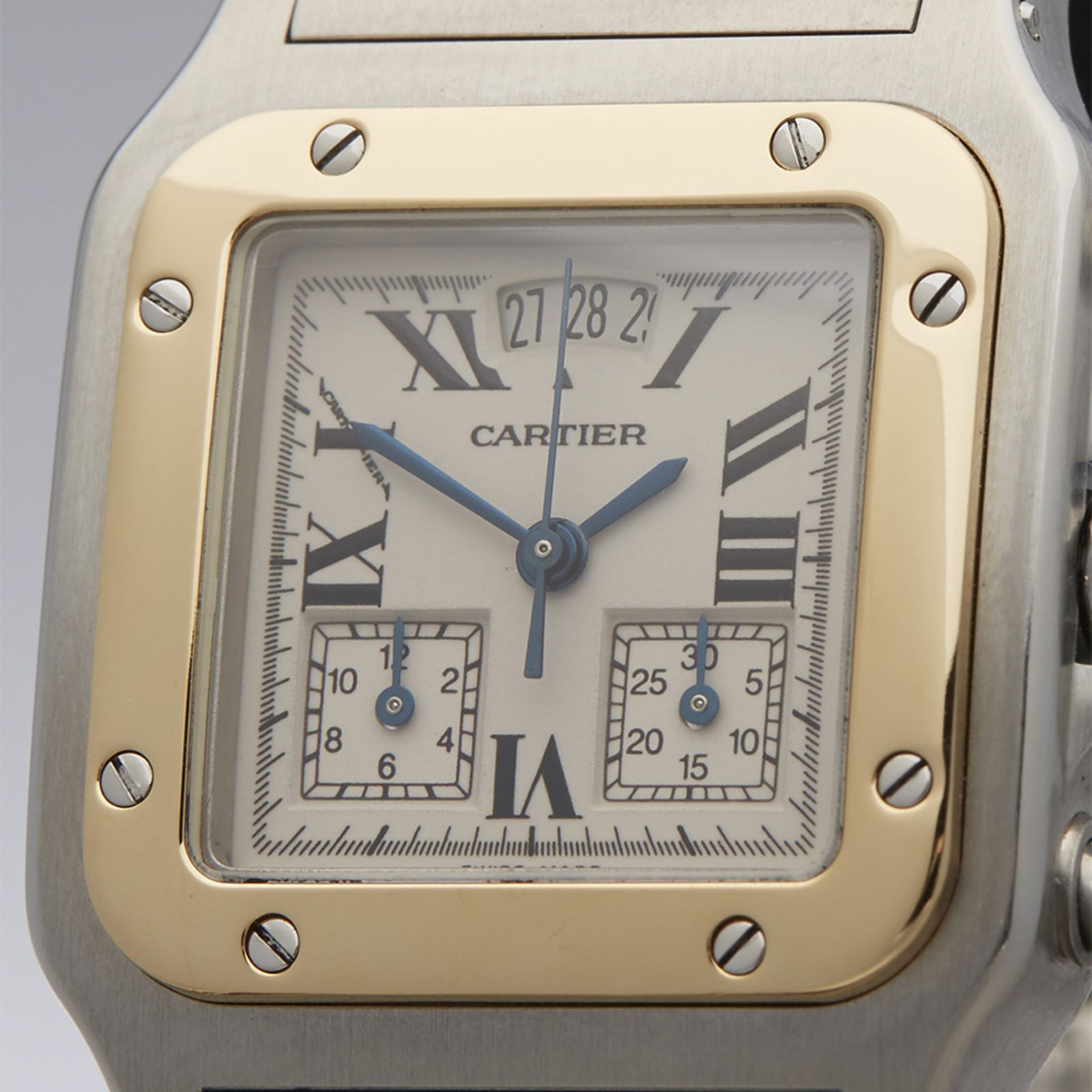 Cartier, Santos Galbee Chronograph 30mm Stainless Steel & 18k Yellow Gold 2425 or W20042C4