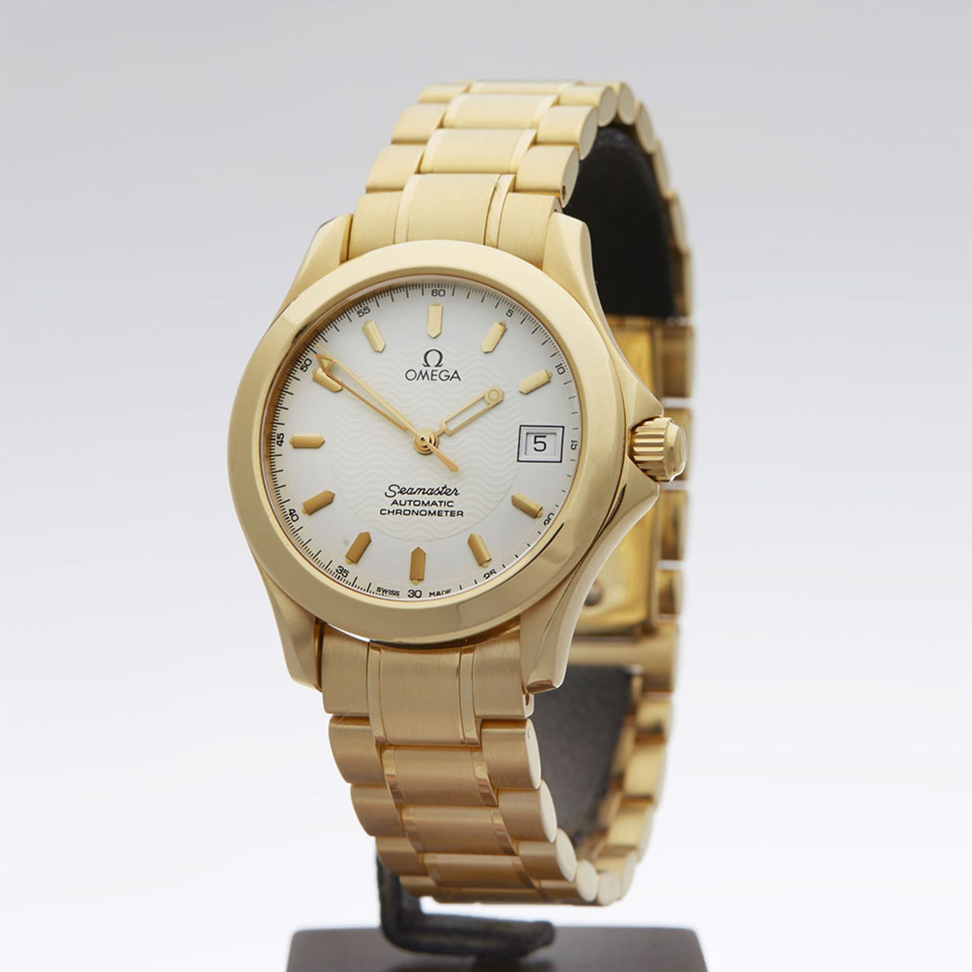 Omega, Seamaster Chronometer 36mm 18k Yellow Gold 2101.21.00 - Image 3 of 9