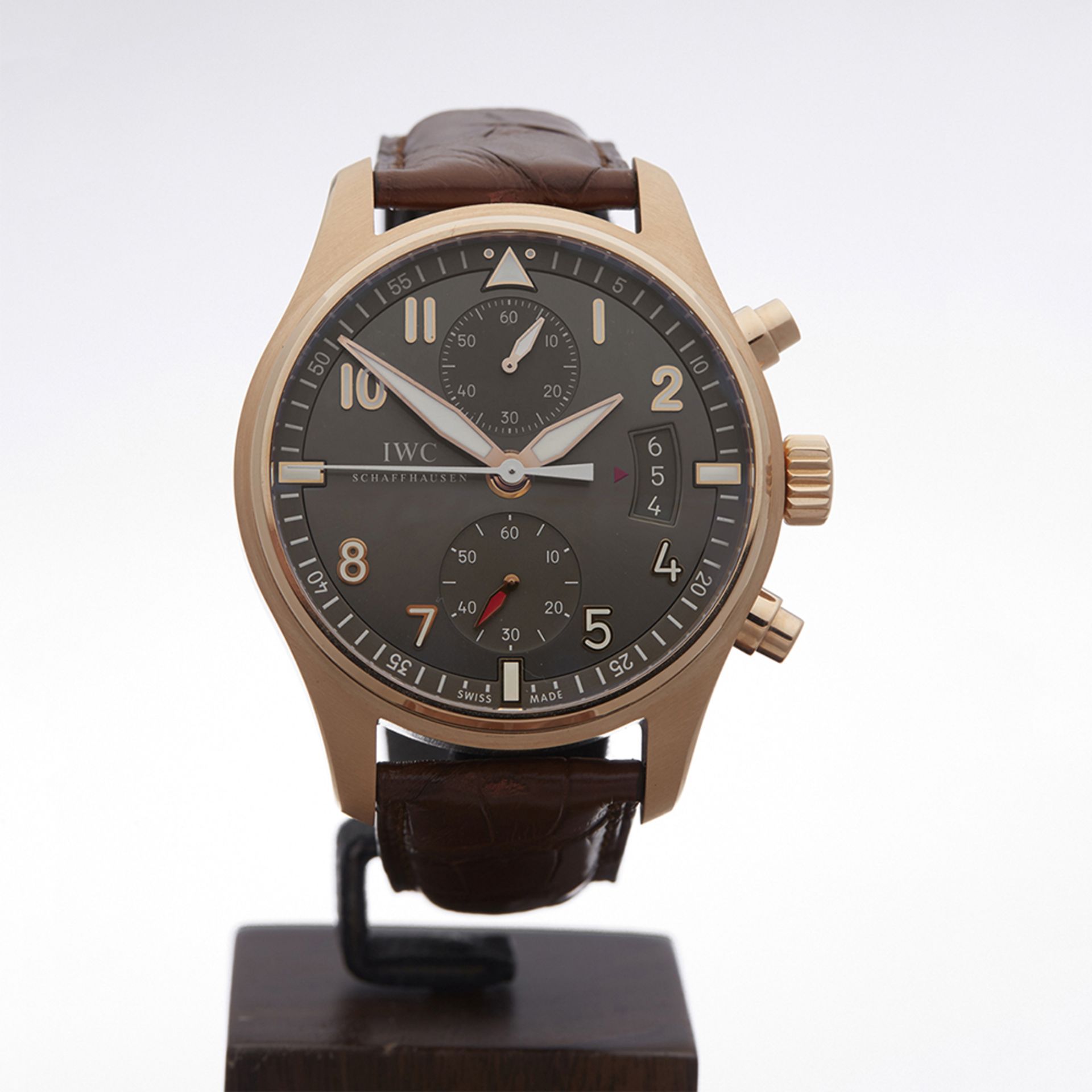 IWC, Pilot's Chronograph Spitfire 43mm 18k Rose Gold IW387803 - Image 2 of 9
