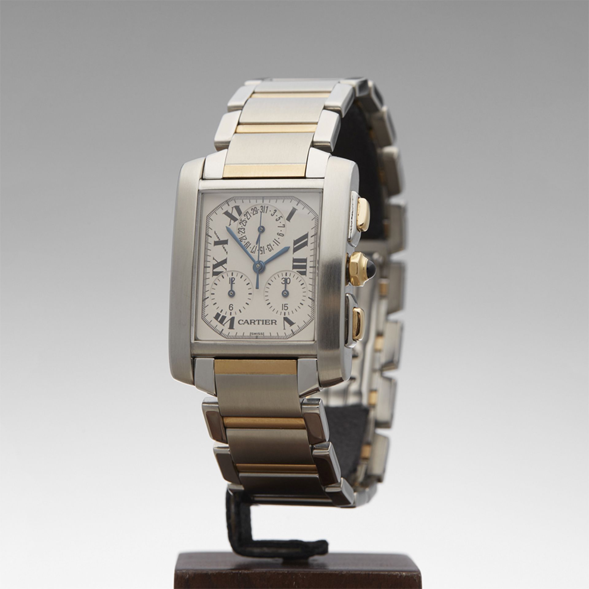 Cartier, Tank Francaise Chronoreflex 28mm Stainless Steel & 18k Yellow Gold 2303 or W51004Q4 - Image 3 of 9