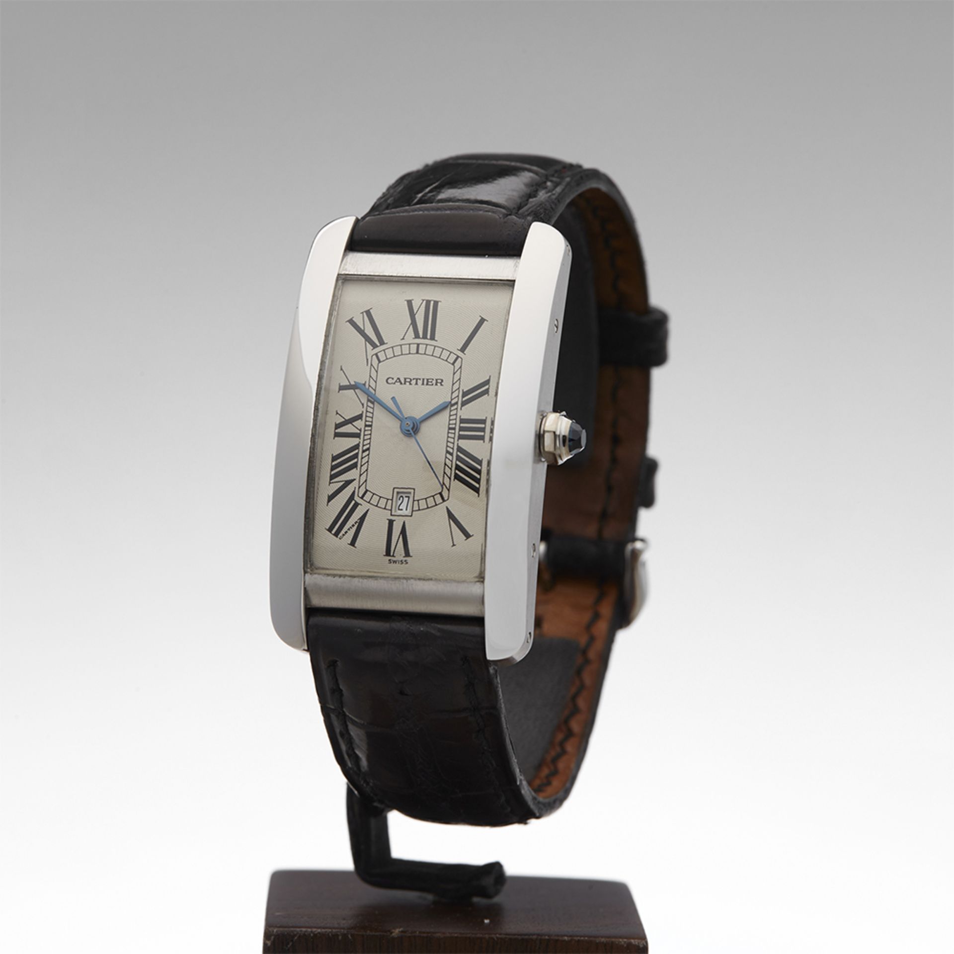 Cartier, Tank Americaine 27mm 18k White Gold 1741 - Image 3 of 9