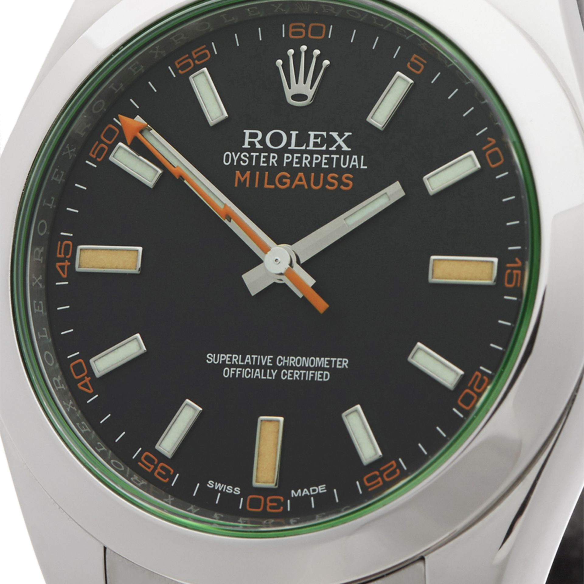 Rolex, Milgauss Green Glass 40mm Stainless Steel 116400GV