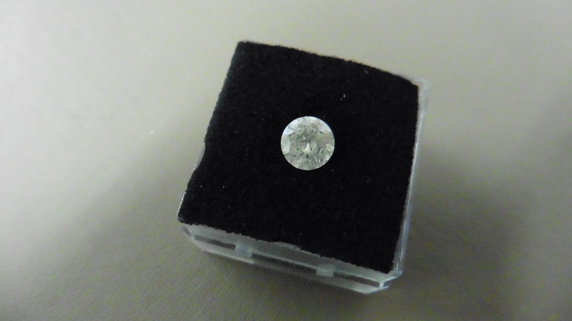 1.01ct Brilliant Cut Diamond, Enhanced stone.I colour, I2 clarity. 6.34 x 3.93mm. Valued at £1490. - Image 5 of 5