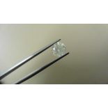 1.55ct Brilliant Cut Diamond, Enhanced stone. H colour, P1-2 clarity. 7.07 x 4.73mm. Valued at £