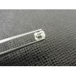 0.61ct natural emerald cut diamond. I colour and SI2 clarity. No certification but can be done