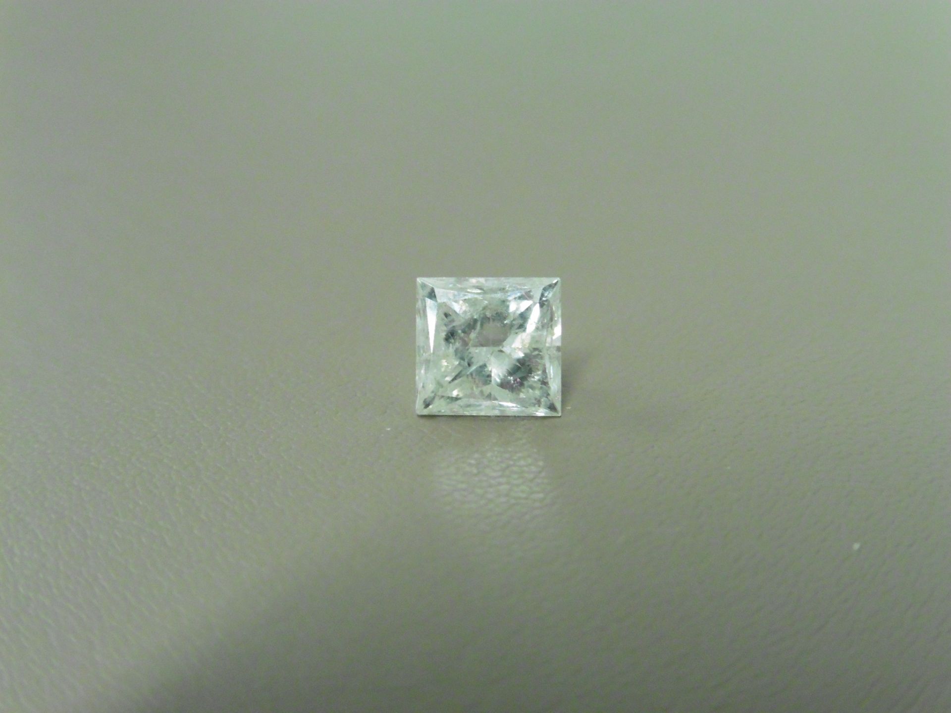 1.09ct enhanced princess cut diamond. G colour and I2 clarity. No certification but can be done - Image 2 of 3