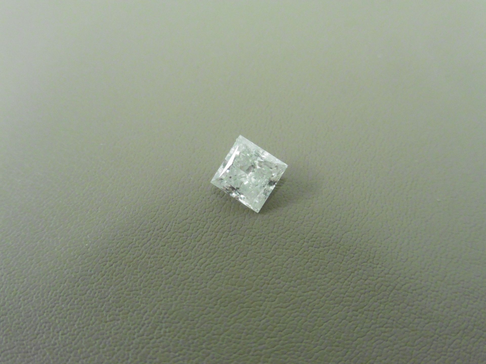 0.96ct enhanced princess cut diamond. H colour and I2 clarity. No certification but can be done - Image 2 of 4