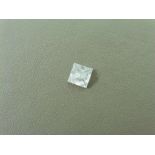 0.96ct enhanced princess cut diamond. H colour and I2 clarity. No certification but can be done