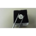 1.25ct natural loose brilliant cut diamond. I colour and I2 clarity. 6.57 x 4.44mm. No certification