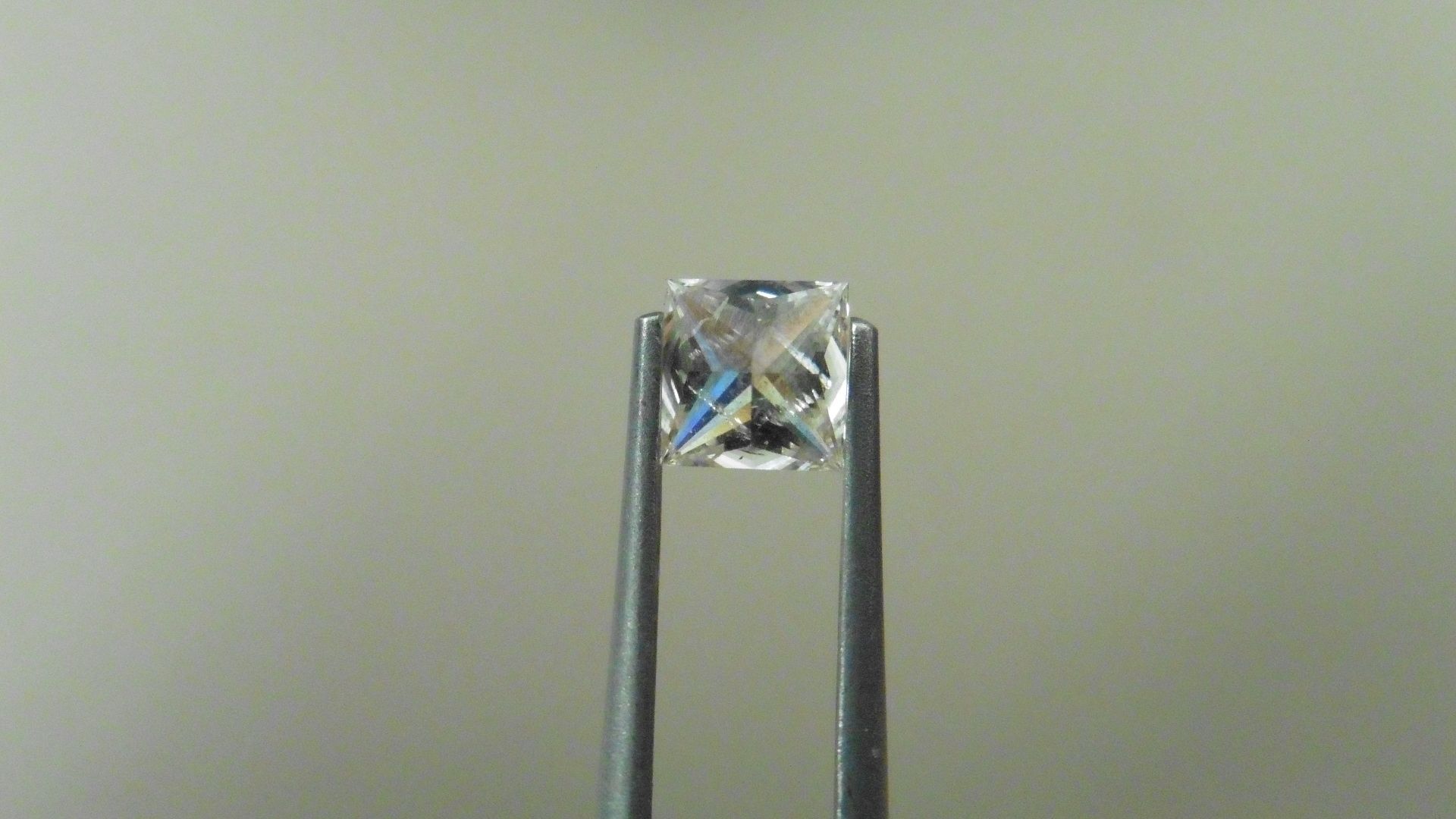 1.00ct natural loose princess cut diamond. J colour and I2 clarity. 5.56 x 5.37 x 3.78mm. No - Image 3 of 4