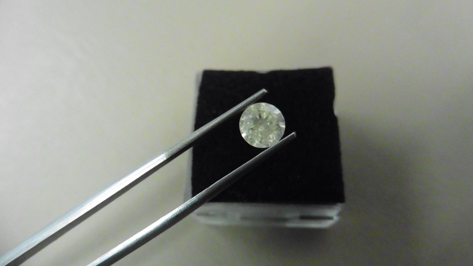 1.01ct Brilliant Cut Diamond, Enhanced stone. L colour, I1 clarity. 6.29 x 3.99mm. Valued at £