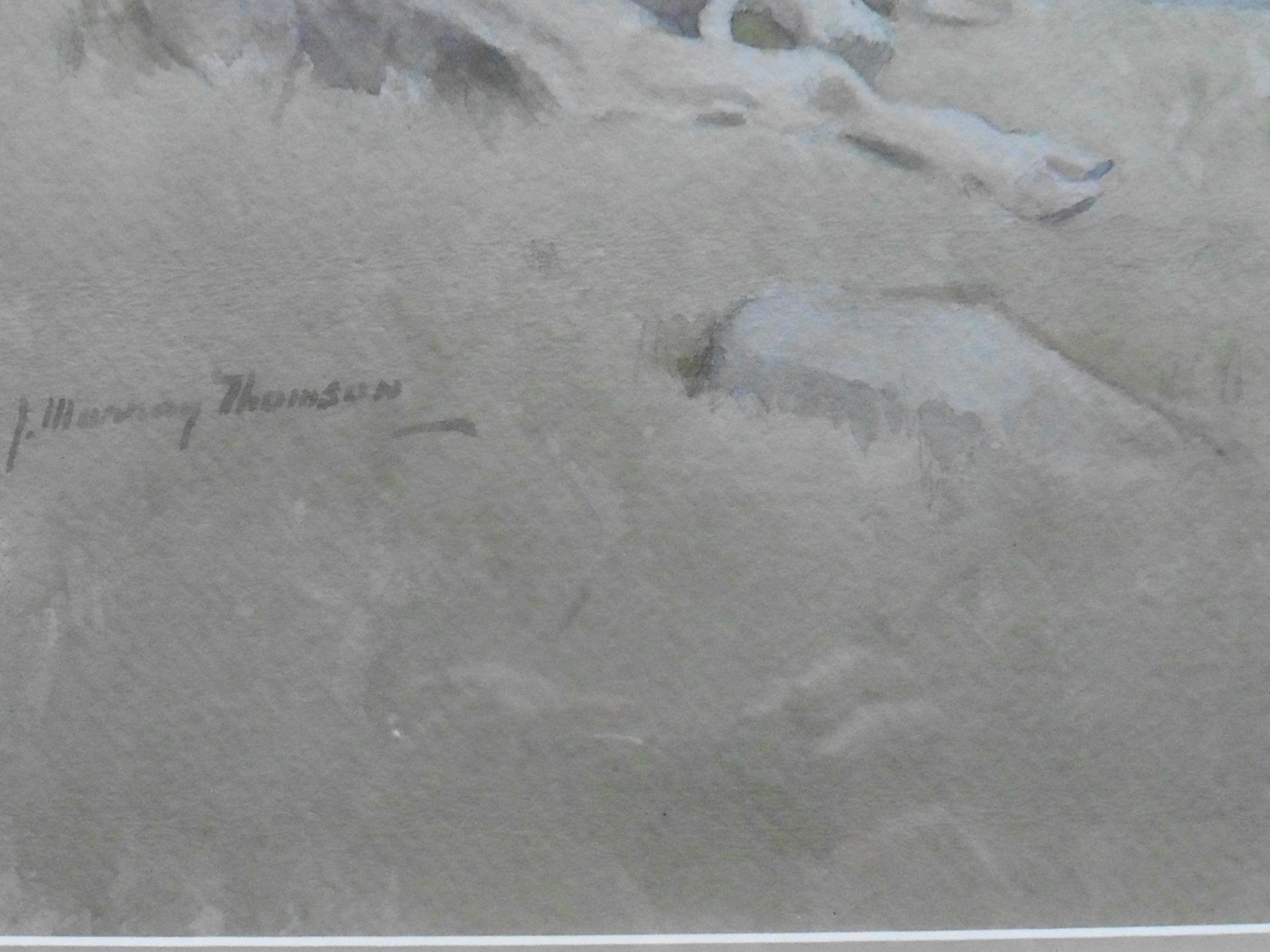 John Murray Thomson, Scottish 1885-1974 signed watercolour 'Grazing in the Sunshine' - Image 3 of 5