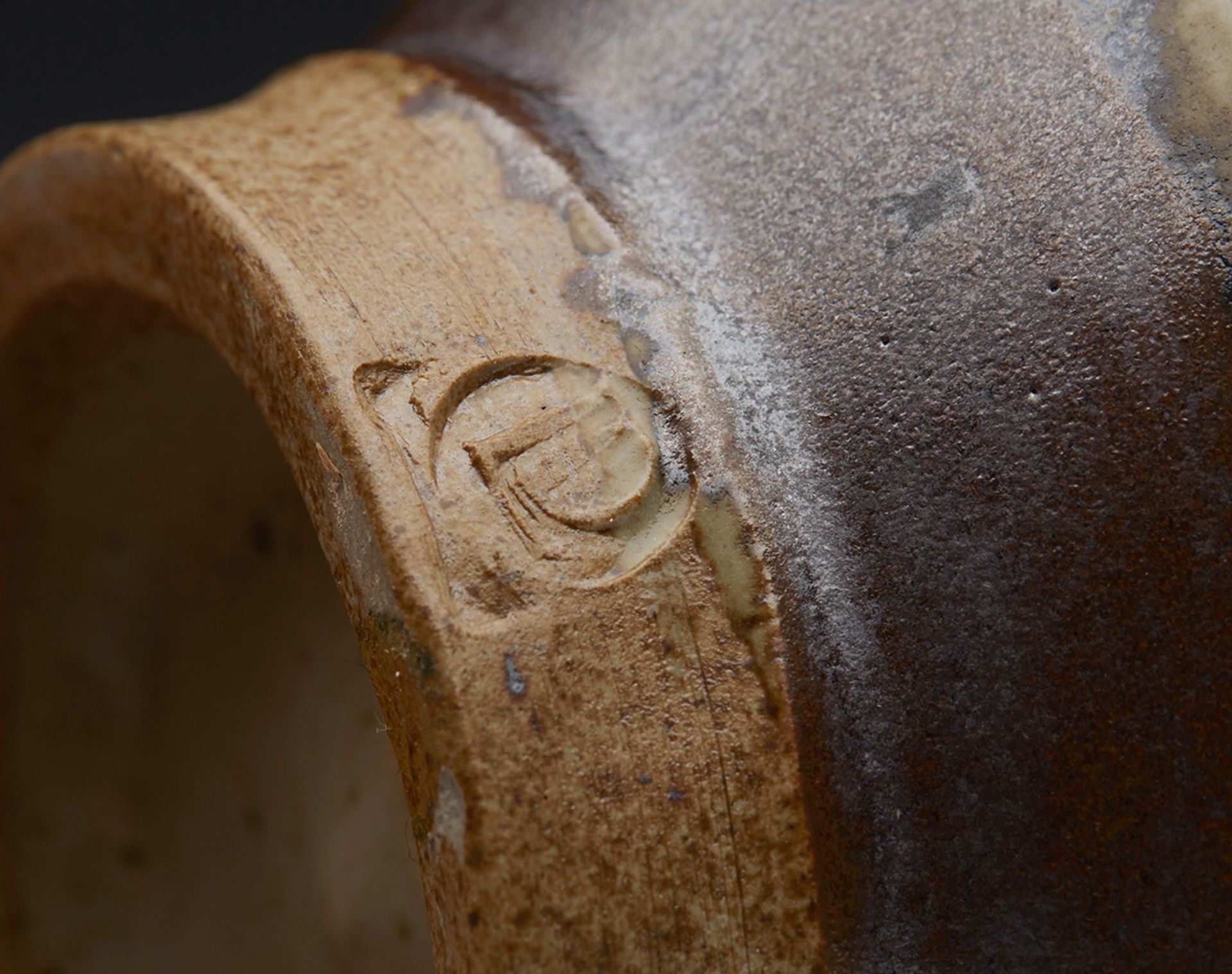 David Leach Studio Pottery Vase With Foliate Designs 20Th C. - Bild 6 aus 9