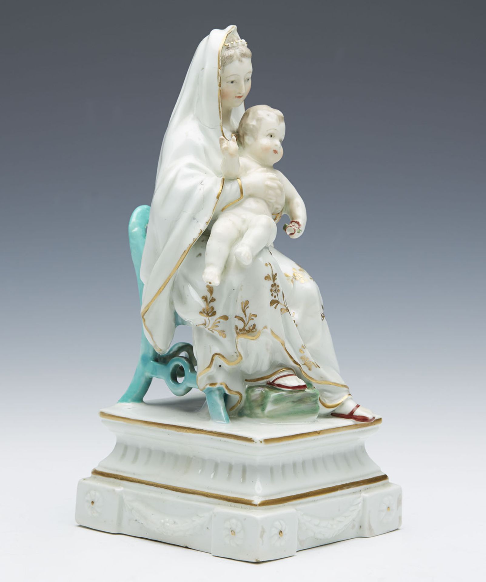 Antique Derby Mother & Child Figure No. 137 18Th C. - Image 3 of 8