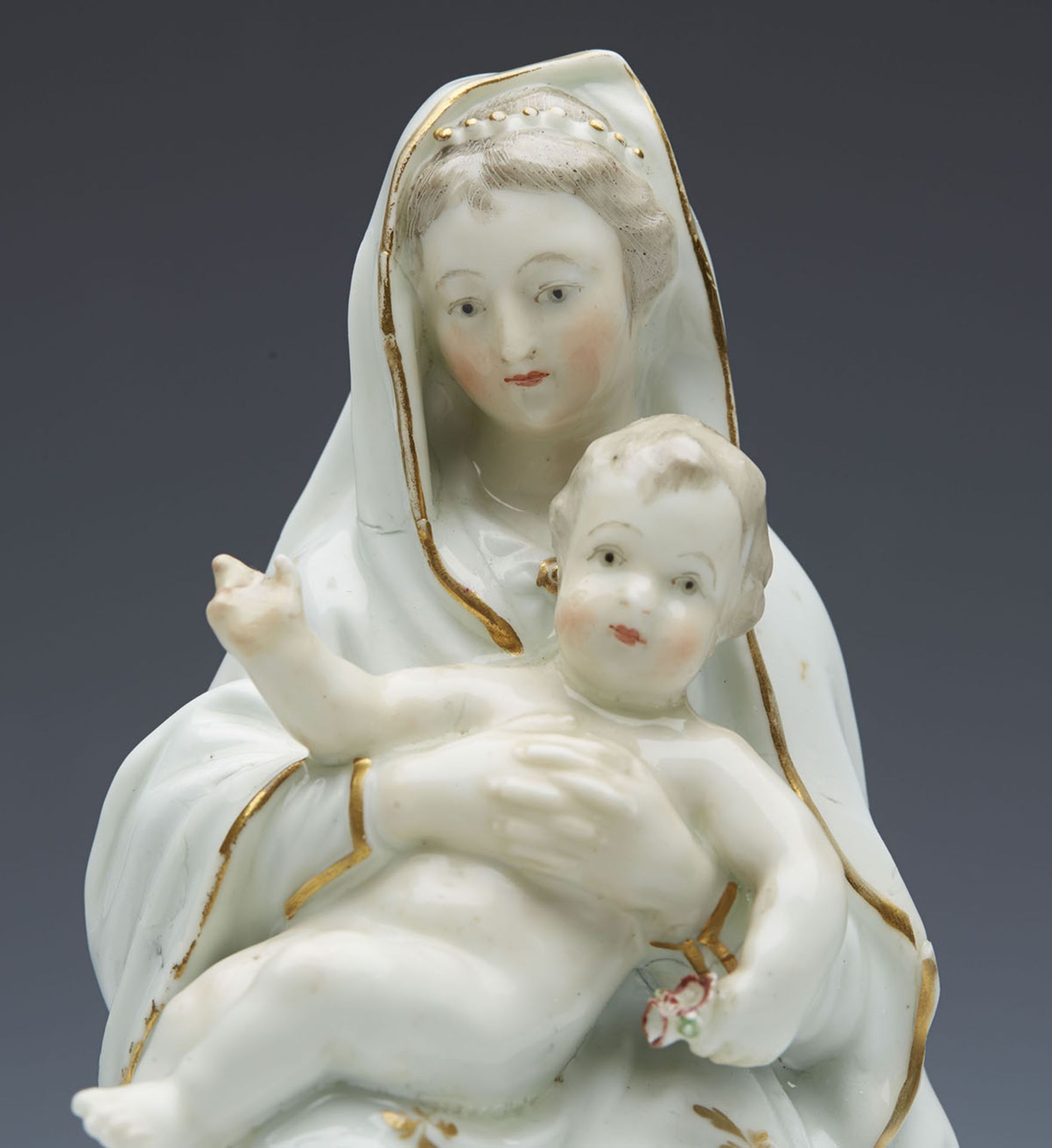 Antique Derby Mother & Child Figure No. 137 18Th C. - Image 2 of 8