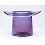 Murano Barovier & Toso Amethyst Glass Top Hat Vase C.1975