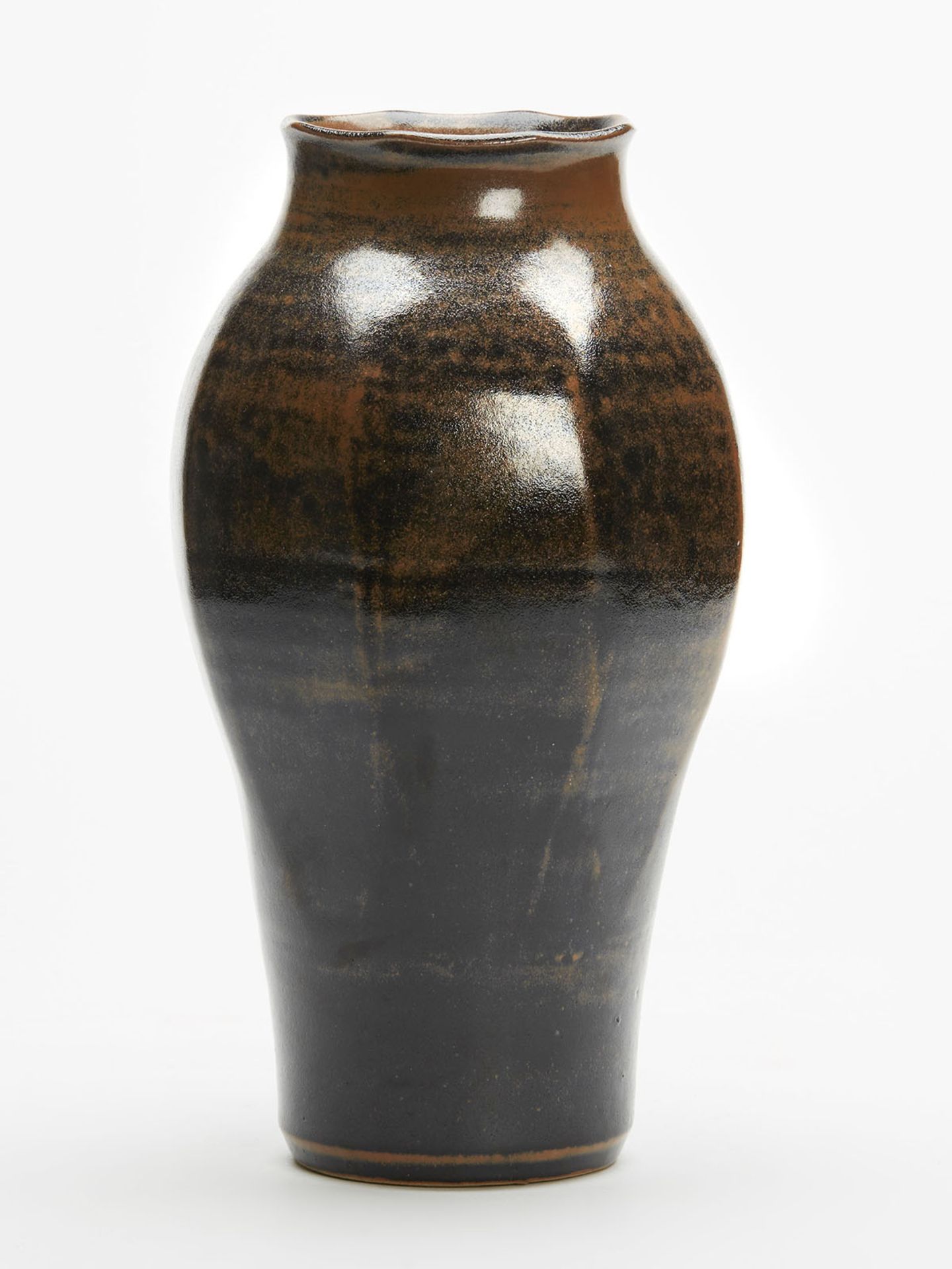 Vintage Ken Halsall Tenmoku Glazed Studio Vase 20Th C. - Image 3 of 8