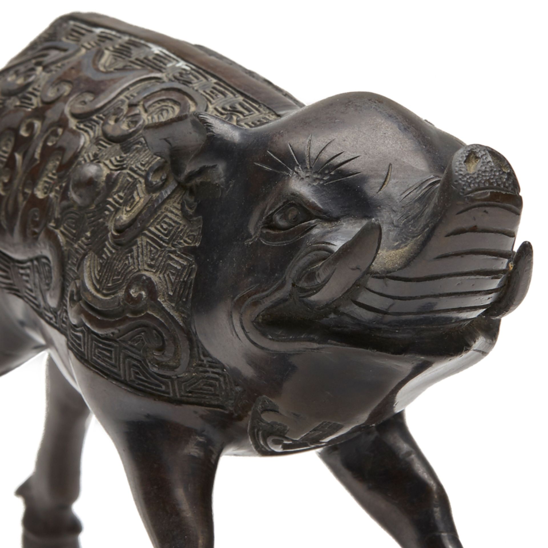 Japanese Meiji Bronze Wild Boar Figure 19Th C. - Image 7 of 8