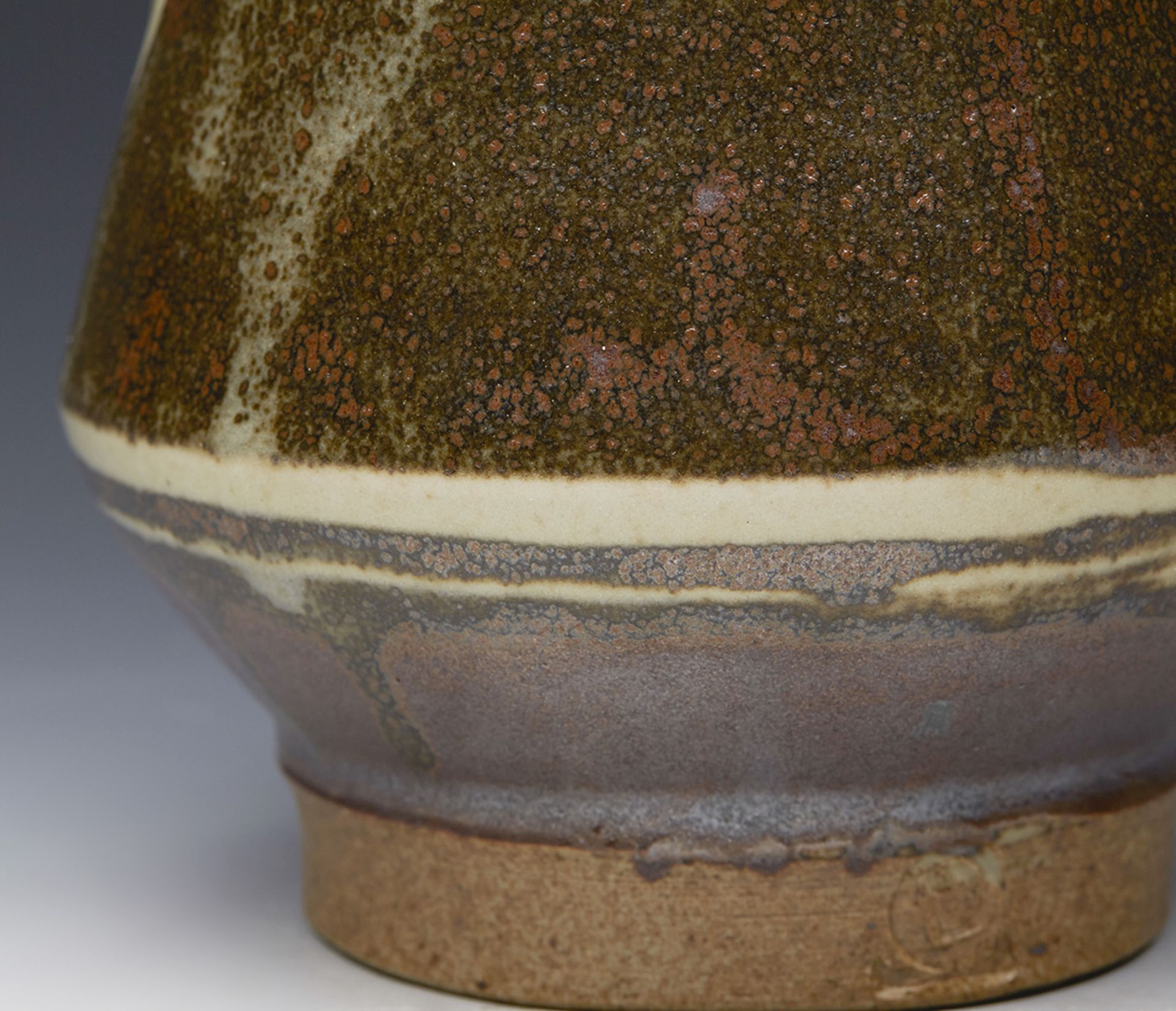 David Leach Studio Pottery Vase With Foliate Designs 20Th C. - Bild 9 aus 9