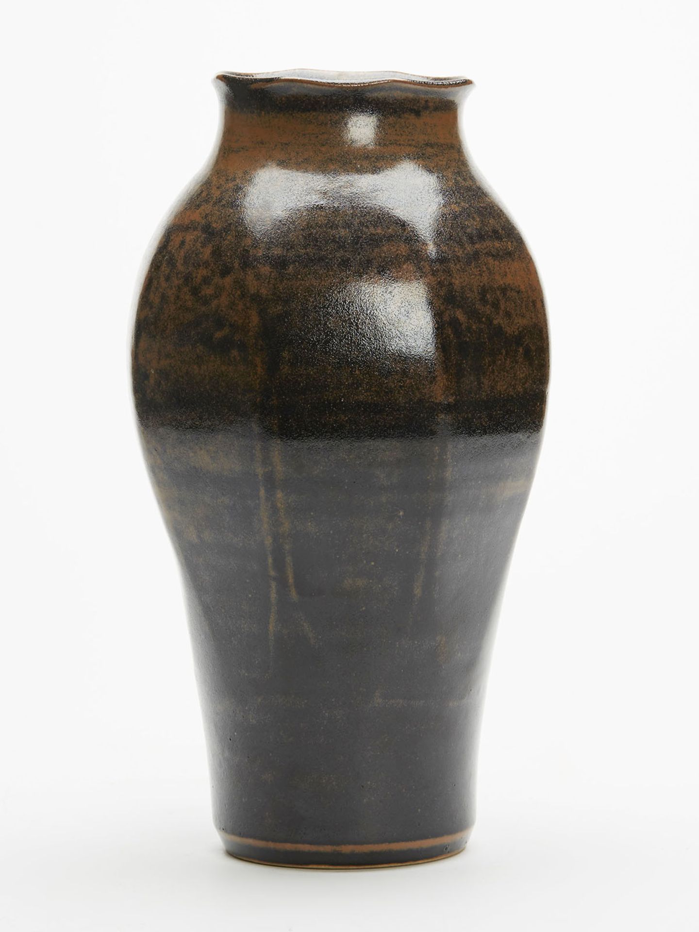 Vintage Ken Halsall Tenmoku Glazed Studio Vase 20Th C. - Image 4 of 8