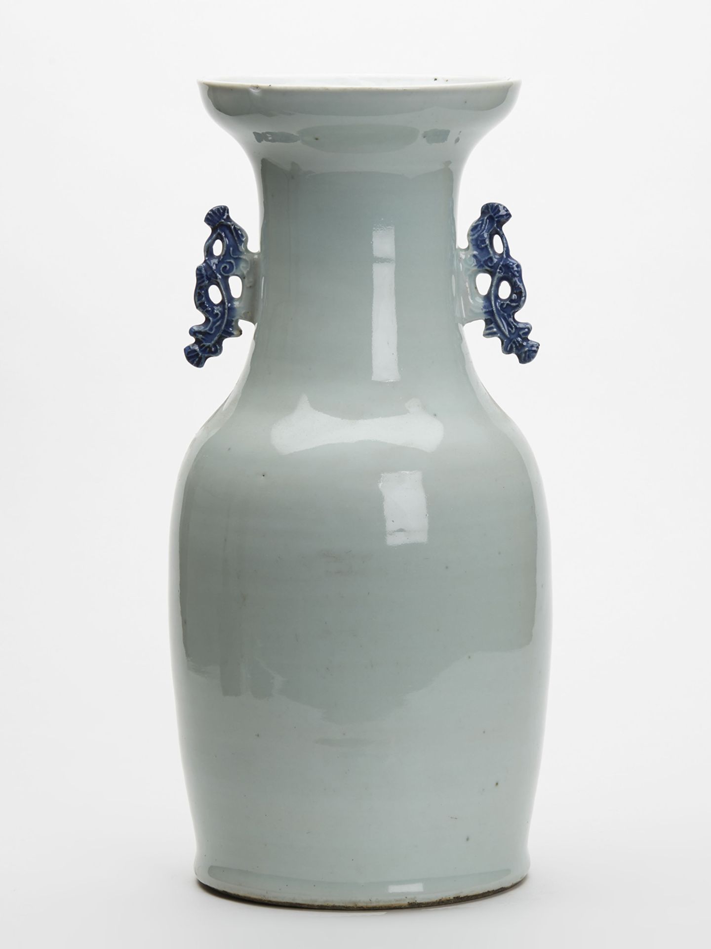 Large Antique Chinese Celadon Blue & White Vase 19Th C. - Image 3 of 9