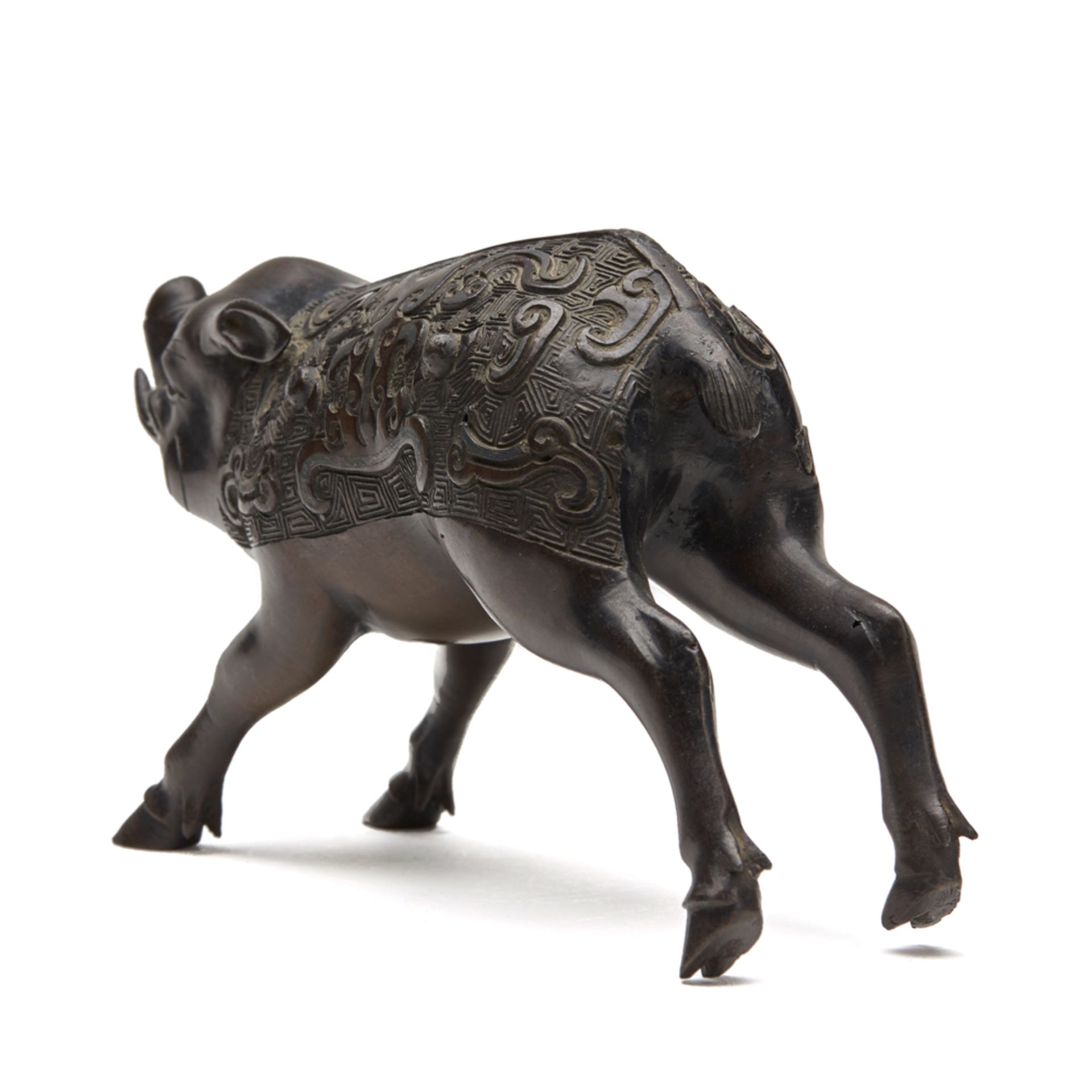 Japanese Meiji Bronze Wild Boar Figure 19Th C. - Image 2 of 8