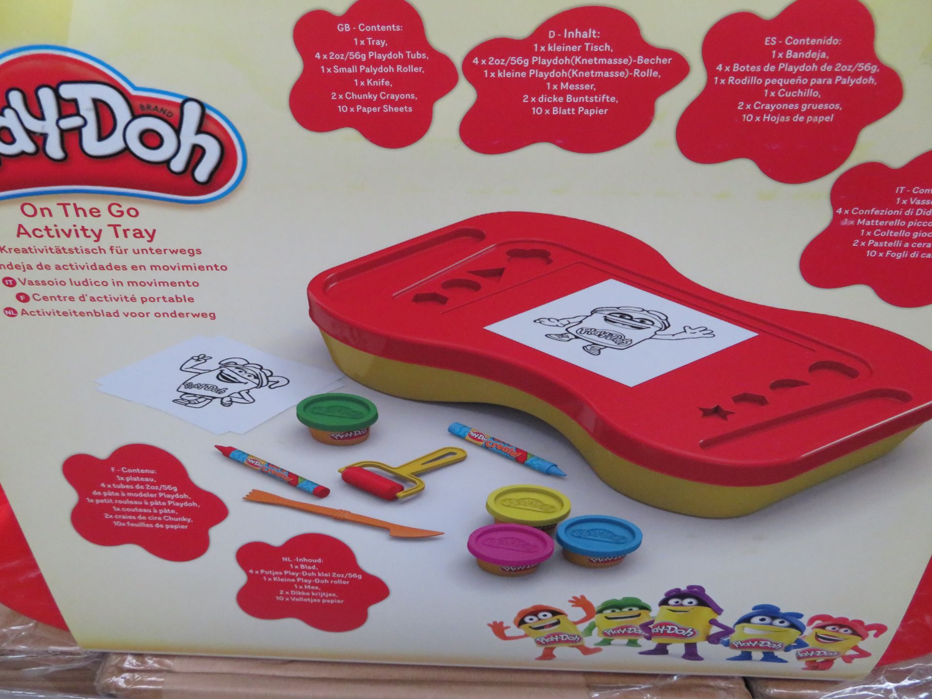 24 x Brand New Play-Doh On The Go Activity Tray - Includes 4 Tubs of Play Doh & Fun Accessories. RRP - Image 2 of 3