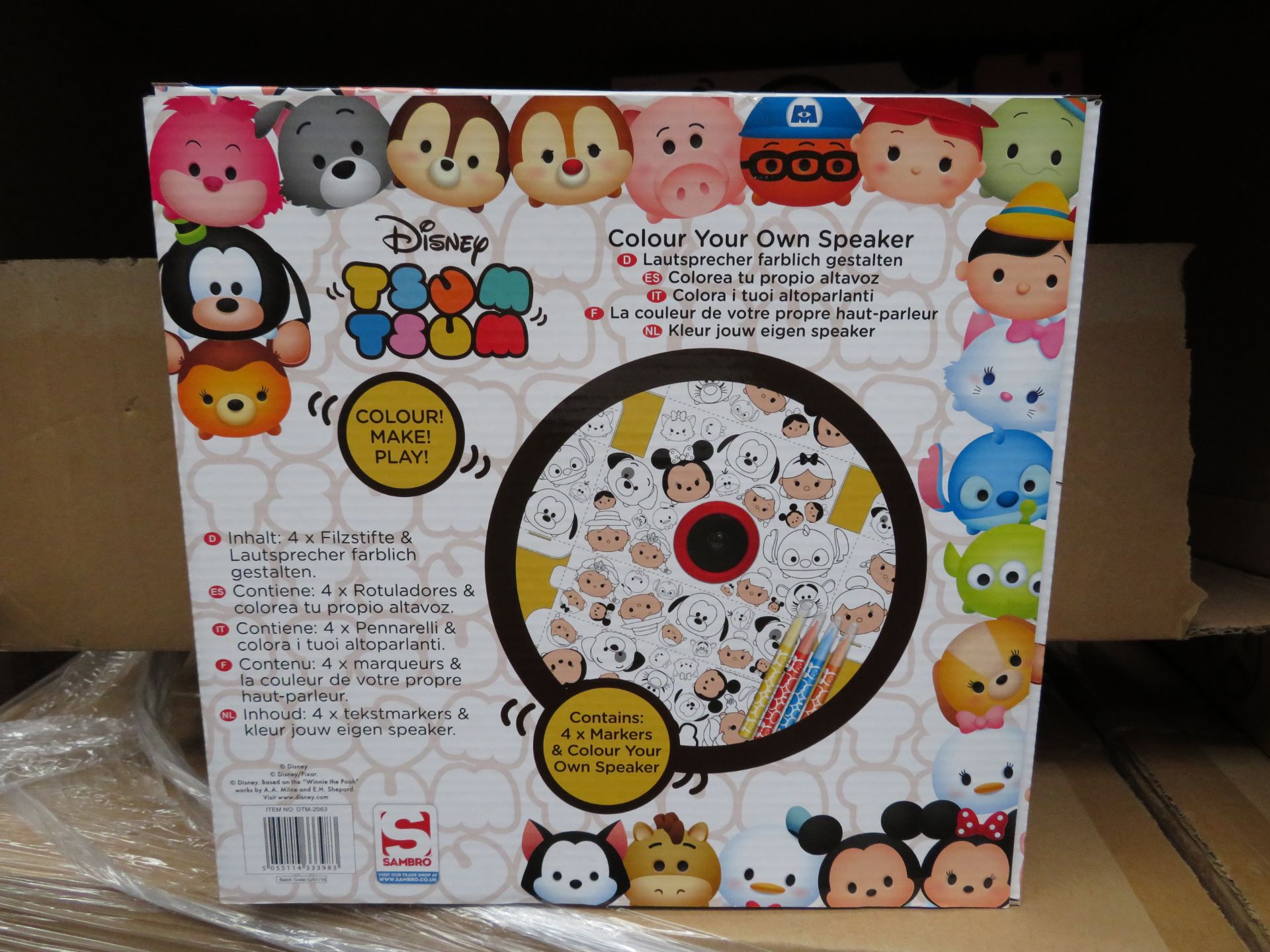 48 x Brand New Disney Tsum Tsum Colour Your Own Speaker. RRP £17.99 each - Image 2 of 2