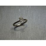 0.60ct diamond solitaire ring set with an oval cut diamond. I colour, si2 clarity. Set in platinum 4