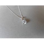 0.30ct diamond solitaire style pendant with a brilliant cut diamond, I colour and si3 clarity. Set