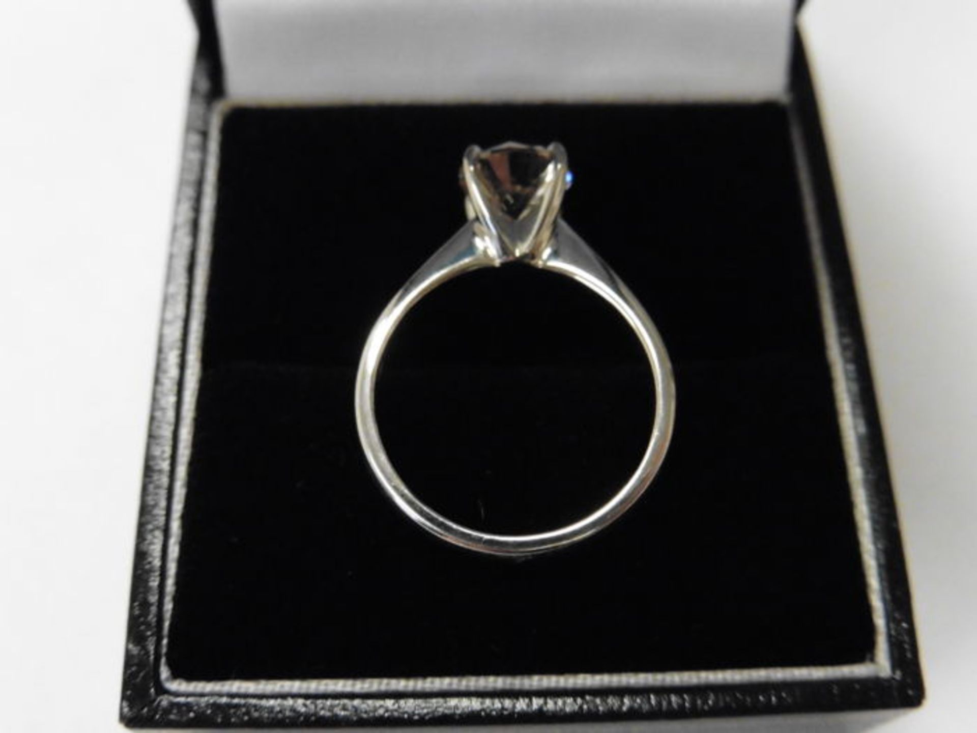 1.52ct diamond solitaire ring set in platinum. WGI certification - 9624102572. K colour and SI1 - Image 2 of 4