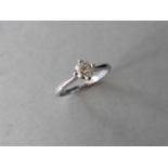 0.40ct diamond solitaire ring. Brilliant cut diamond, I/J colour and si2 clarity. 4 claw ( off-set )