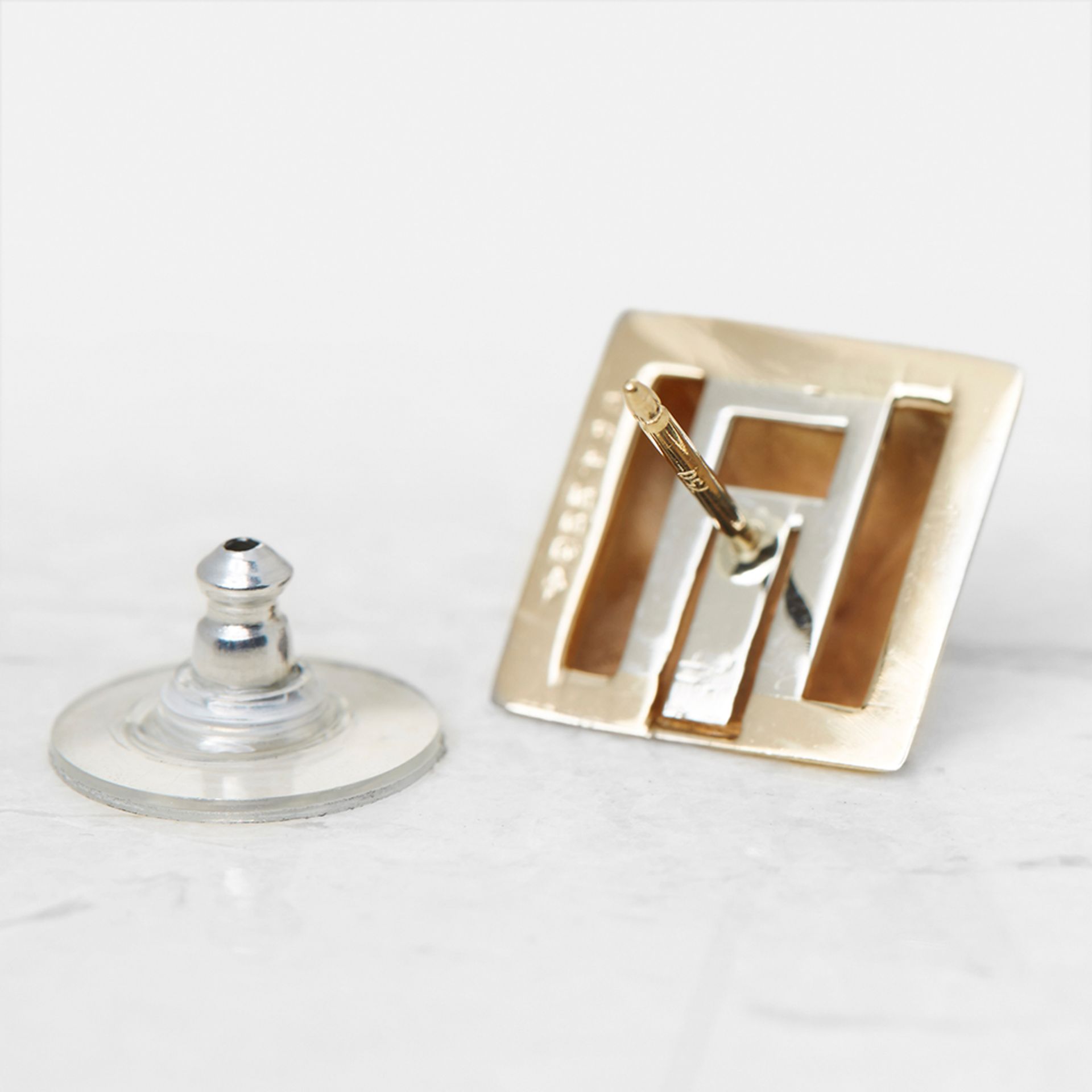 Van Cleef & Arpels 18k Yellow Gold Pyramid Style Earrings - Image 5 of 6