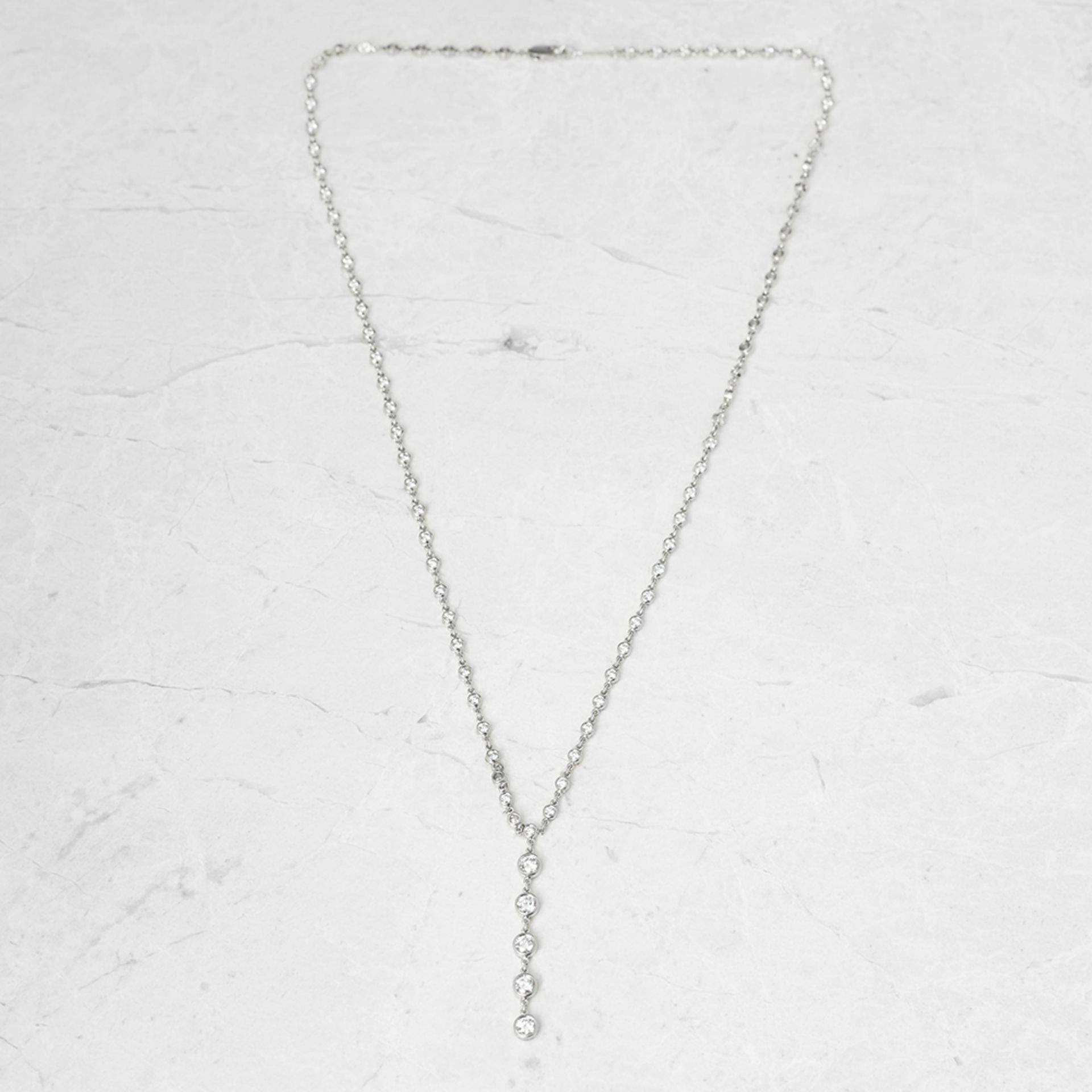 Tiffany & Co. Platinum 2.00ct Diamond Jazz T-Drop Necklace - Image 7 of 7