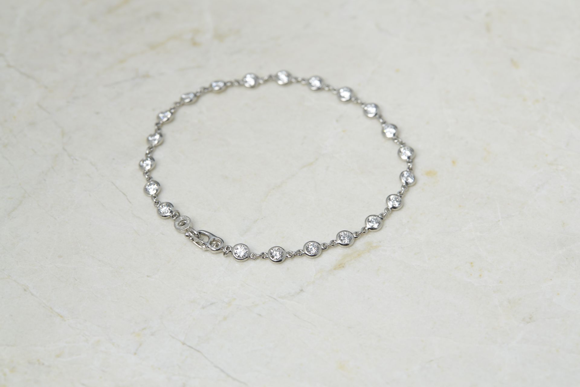 Tiffany & Co. Platinum 2.30ct Diamonds By The Yard Bracelet - Image 6 of 12