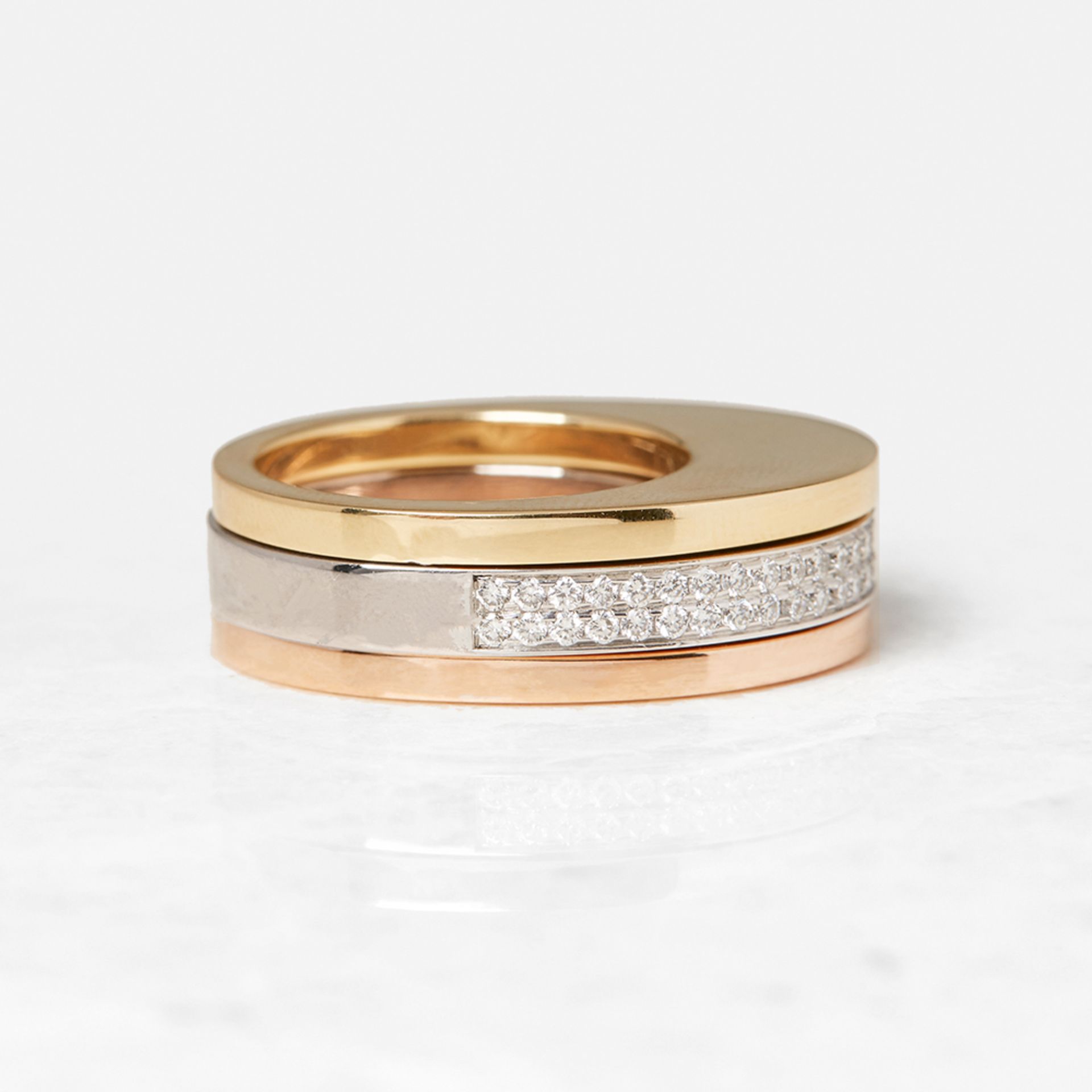 Tiffany & Co. 18k White, Rose & Yellow Gold Stackable Rings - Image 3 of 10