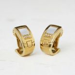 Audemars Piguet 18k Yellow Gold Mabe Pearl & Diamond Earrings