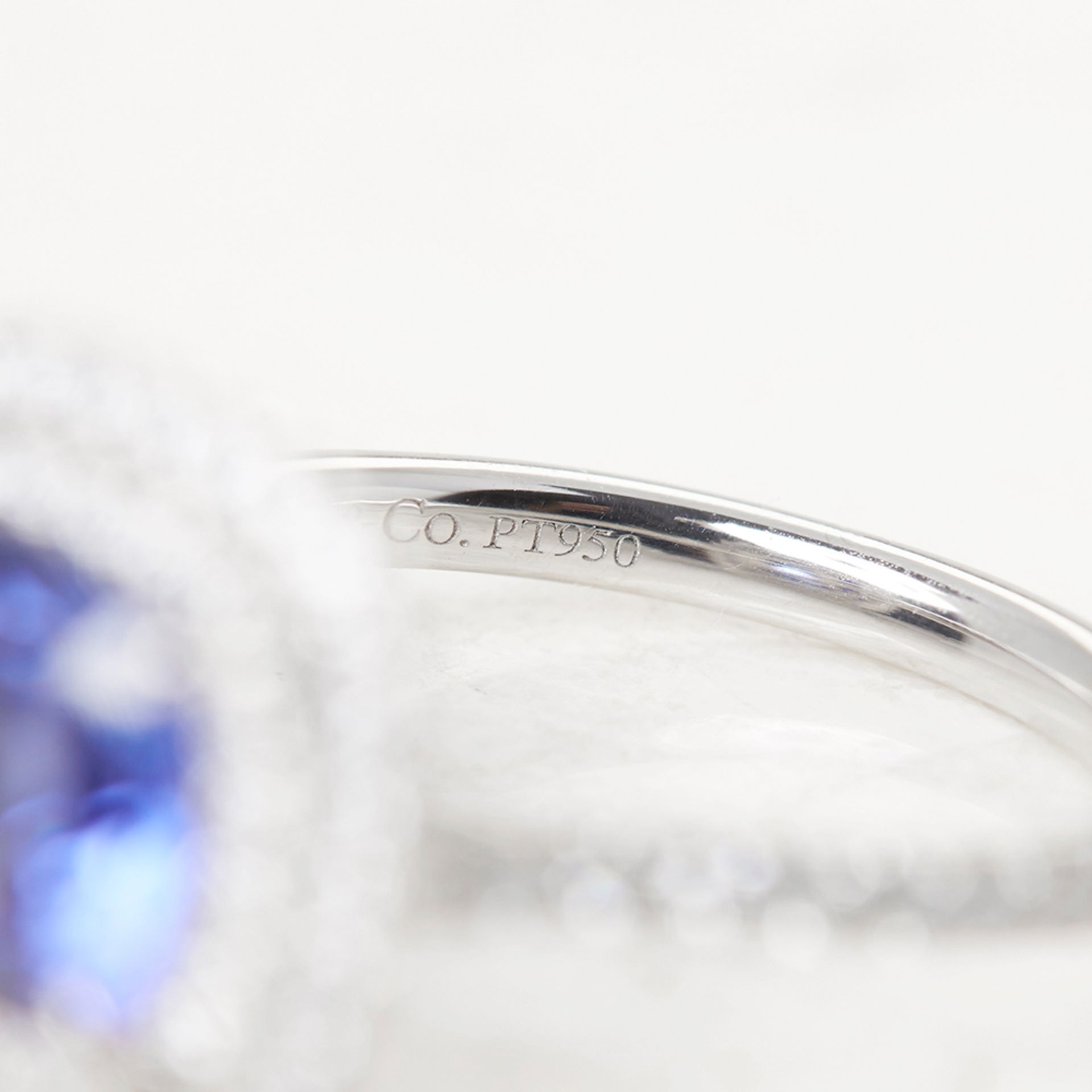 Tiffany & Co. Platinum Tanzanite & Diamond Soleste Ring - Image 7 of 8