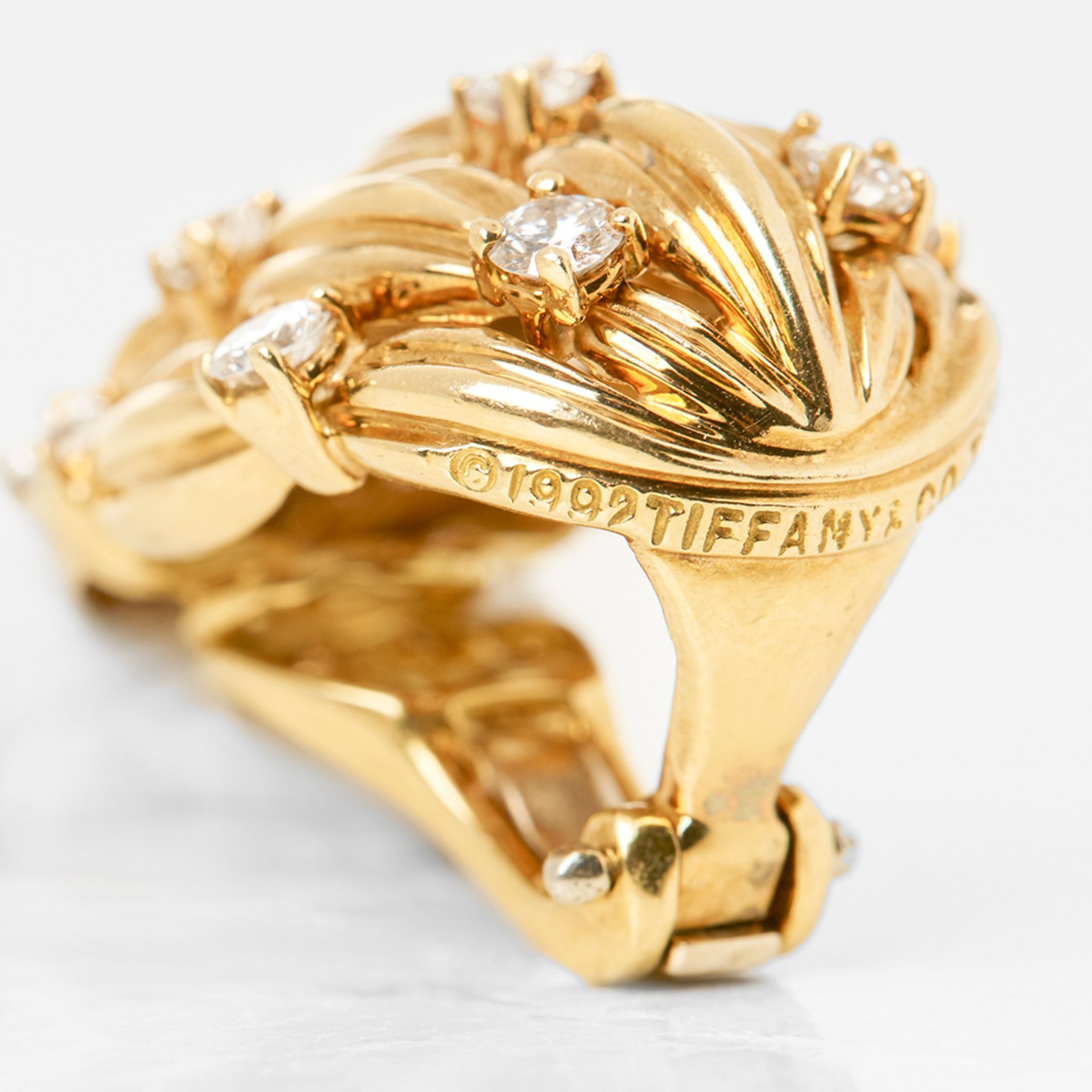 Tiffany & Co. 18k Yellow Gold Diamond Five Strand Vintage Earrings - Image 7 of 23