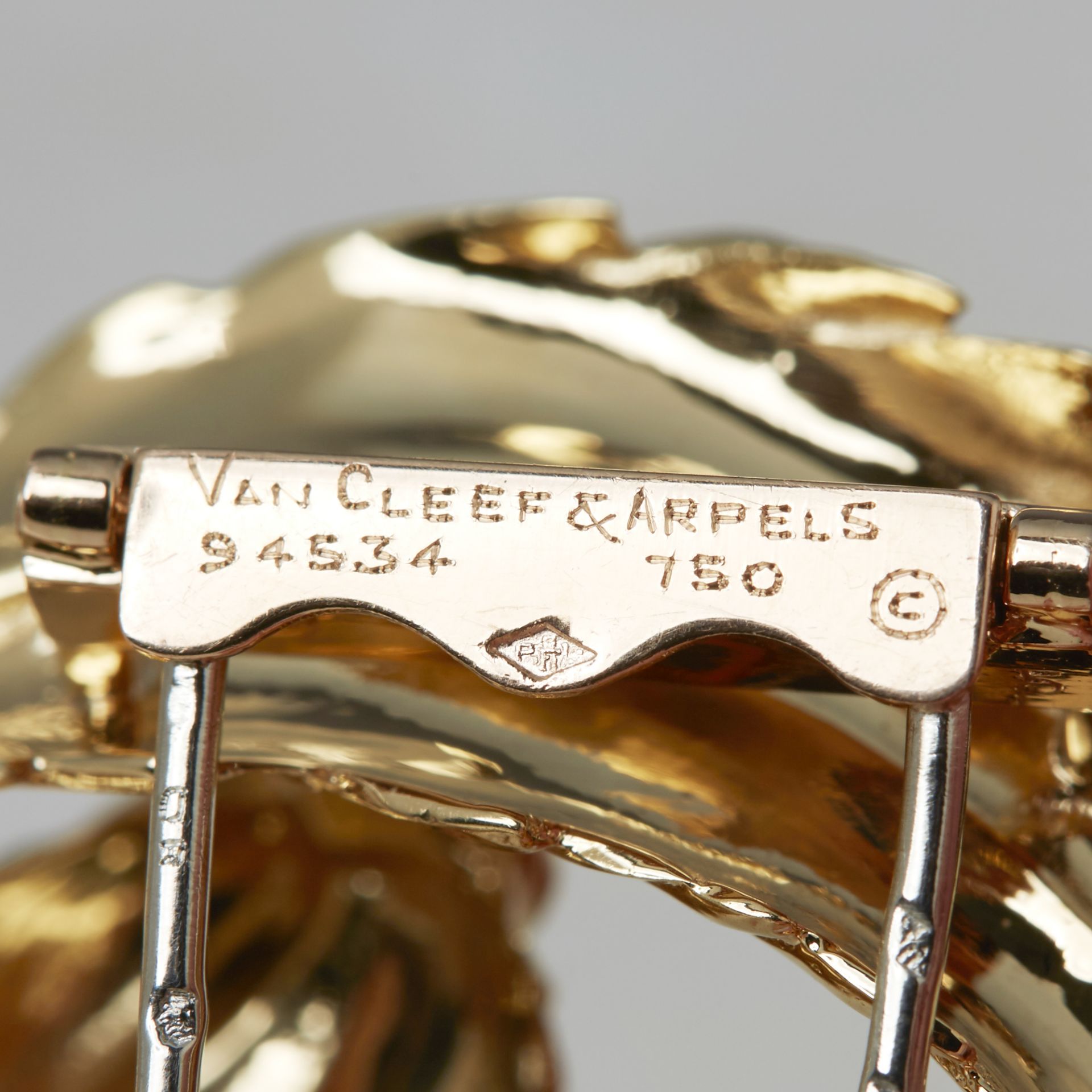 Van Cleef & Arpels 18k Yellow Gold Feather Design Brooch - Image 5 of 5