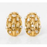 Tiffany & Co. 18k Yellow Gold Diamond Five Strand Vintage Earrings