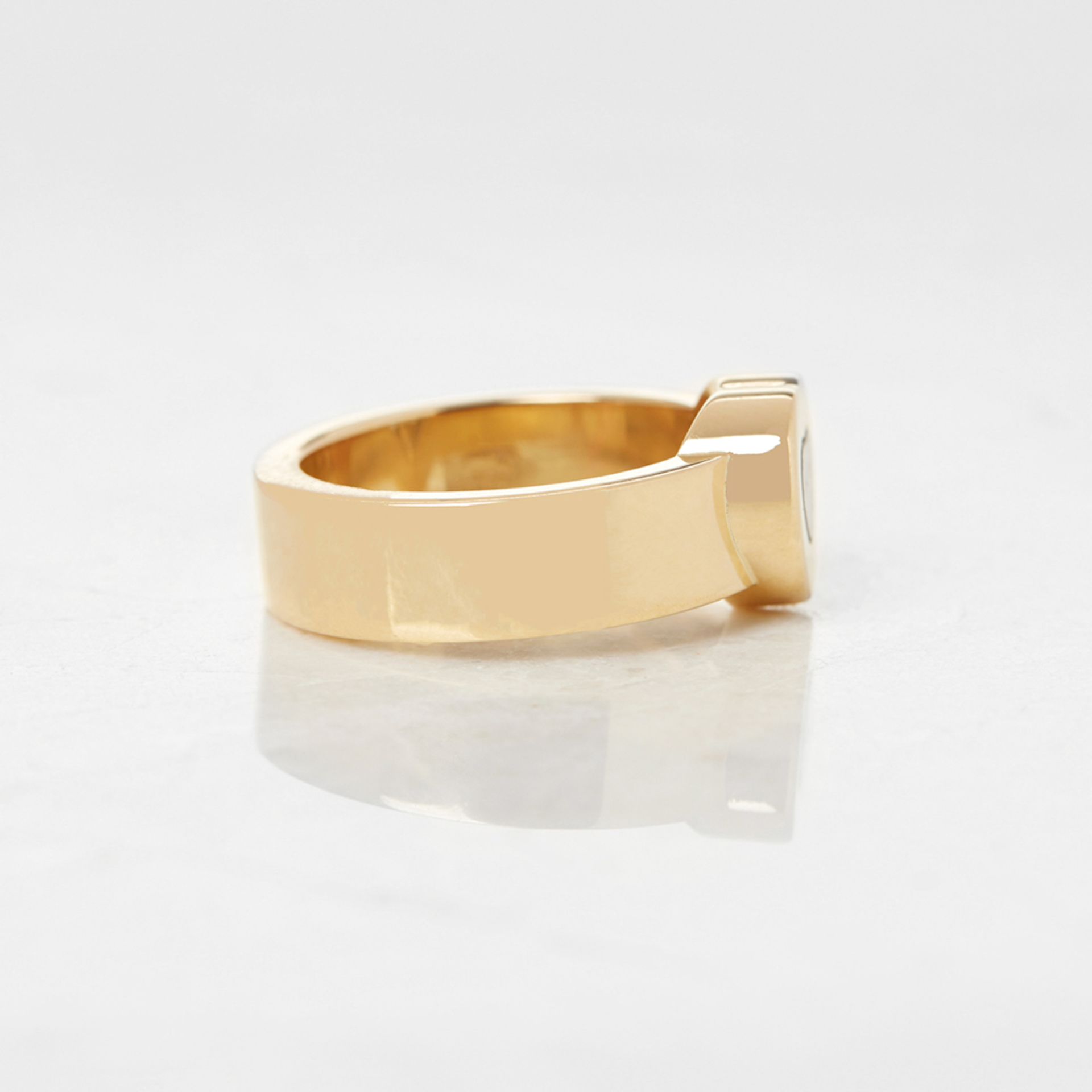 Chopard 18k Yellow Gold Heart Happy Diamonds Ring Size M 1/2 - Image 3 of 6