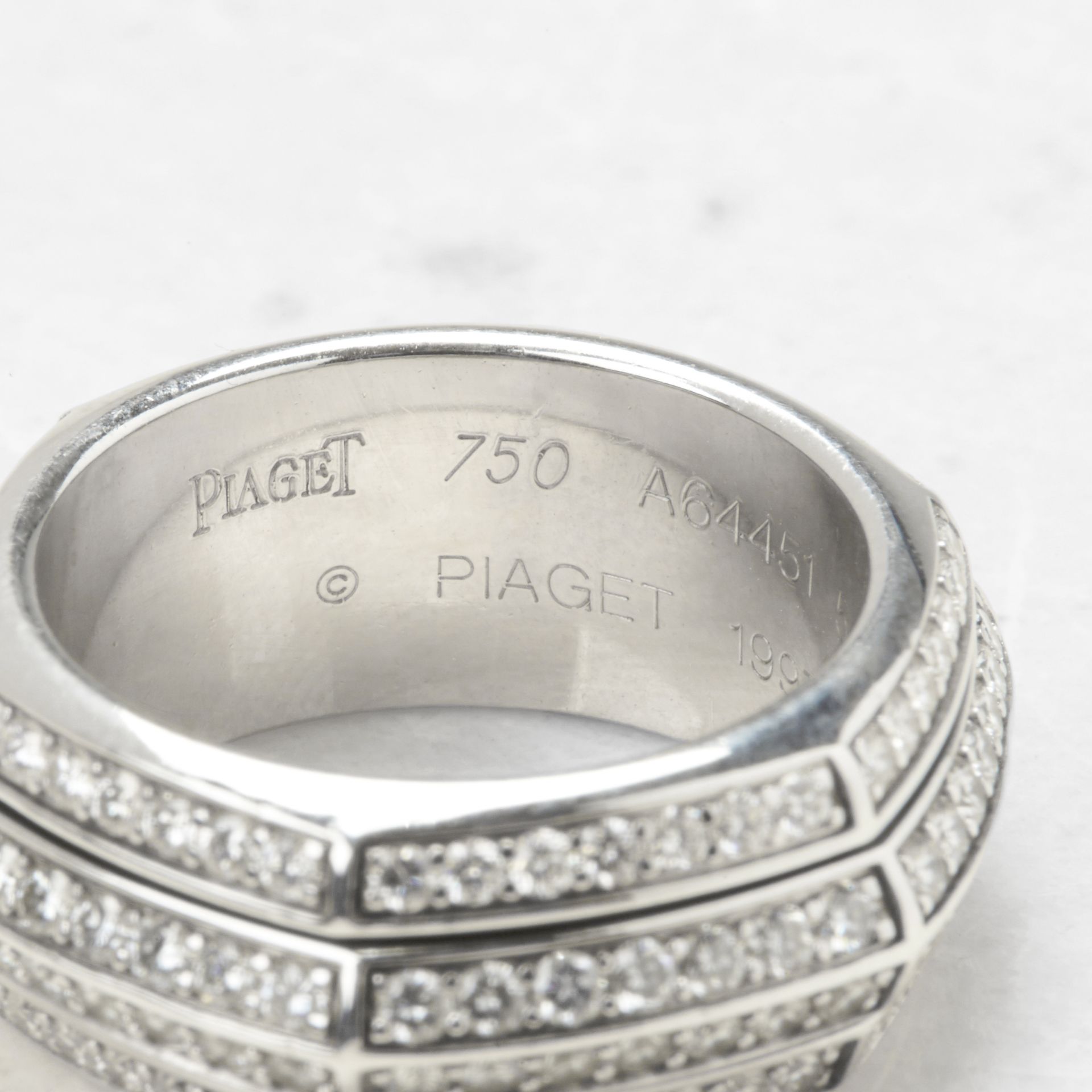 Piaget 18k White Gold Diamond Possession Ring - Image 13 of 14
