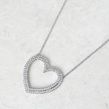 Tiffany & Co. Platinum 0.50ct Diamond Heart Metro Necklace