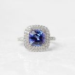 Tiffany & Co. Platinum Tanzanite & Diamond Soleste Ring