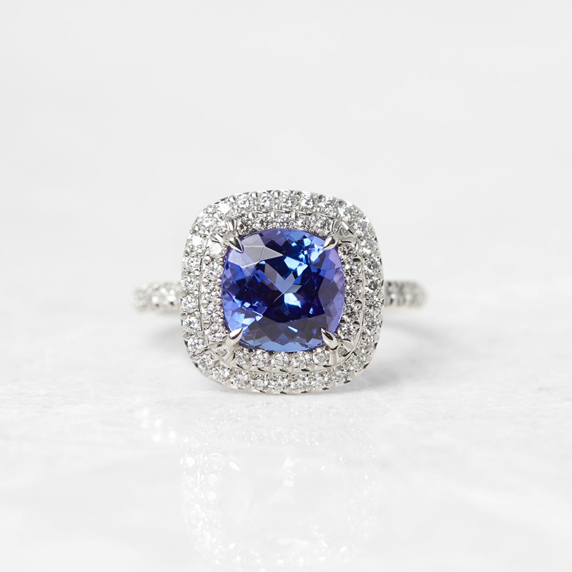 Tiffany & Co. Platinum Tanzanite & Diamond Soleste Ring