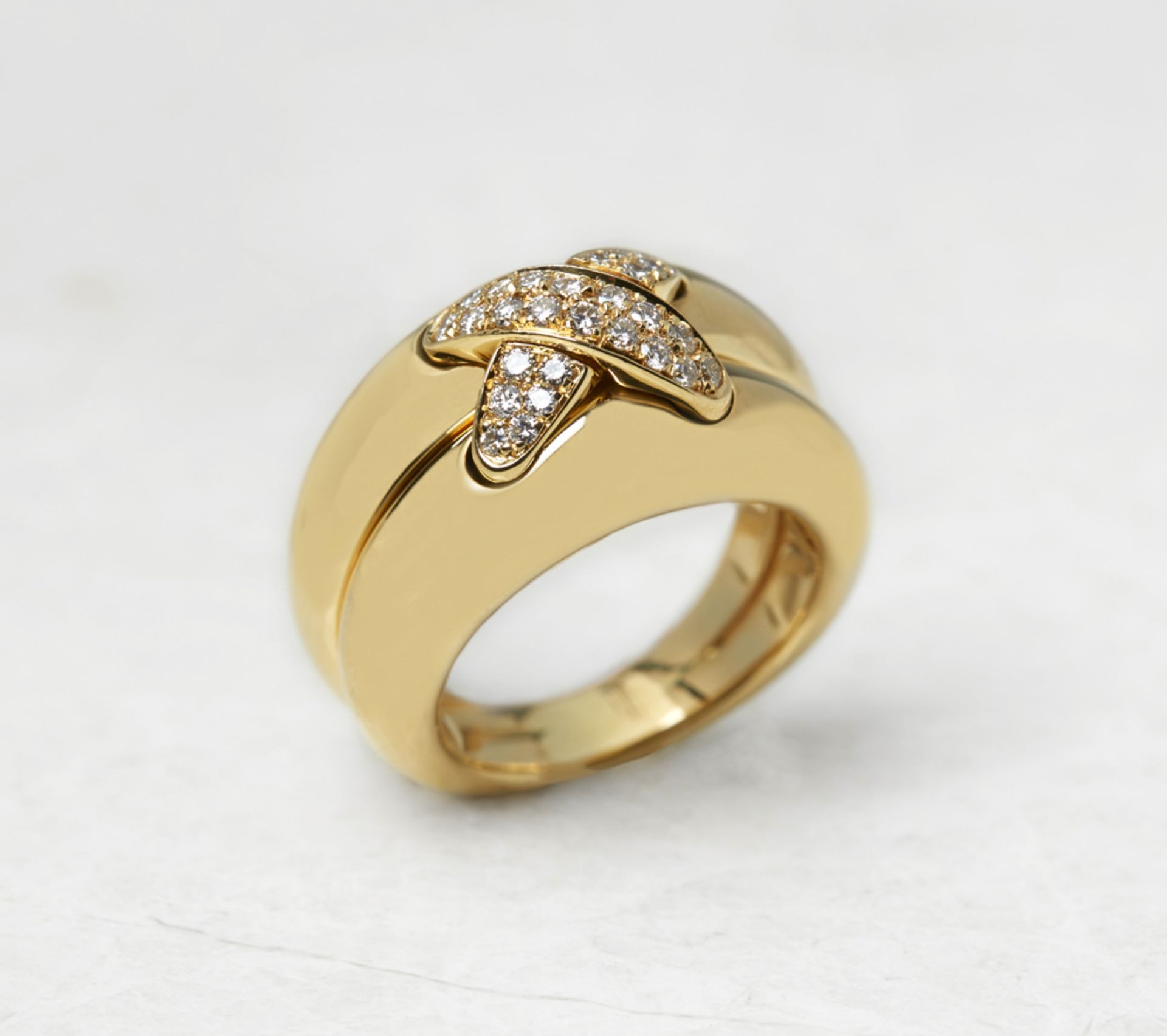Chaumet 18k Yellow Gold 0.30ct Diamond Liens Ring