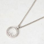 Chopard 18k White Gold Happy Diamonds Necklace