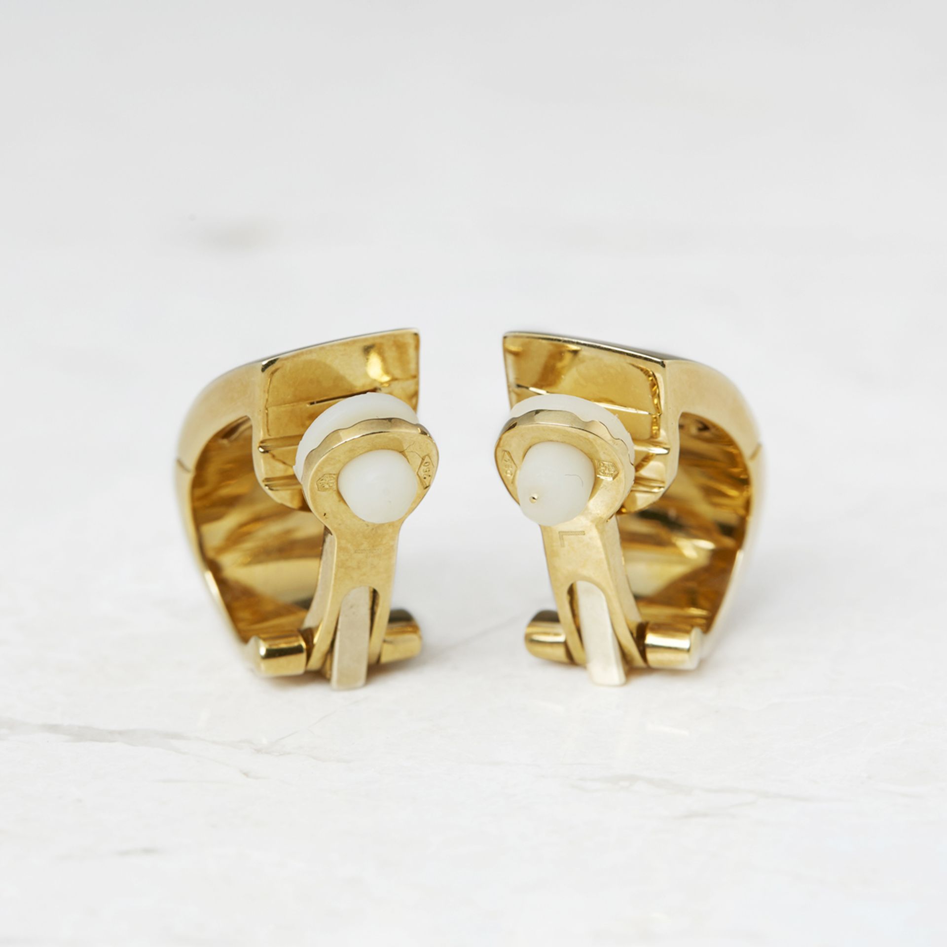 Audemars Piguet 18k Yellow Gold Mabe Pearl & Diamond Earrings - Image 9 of 13