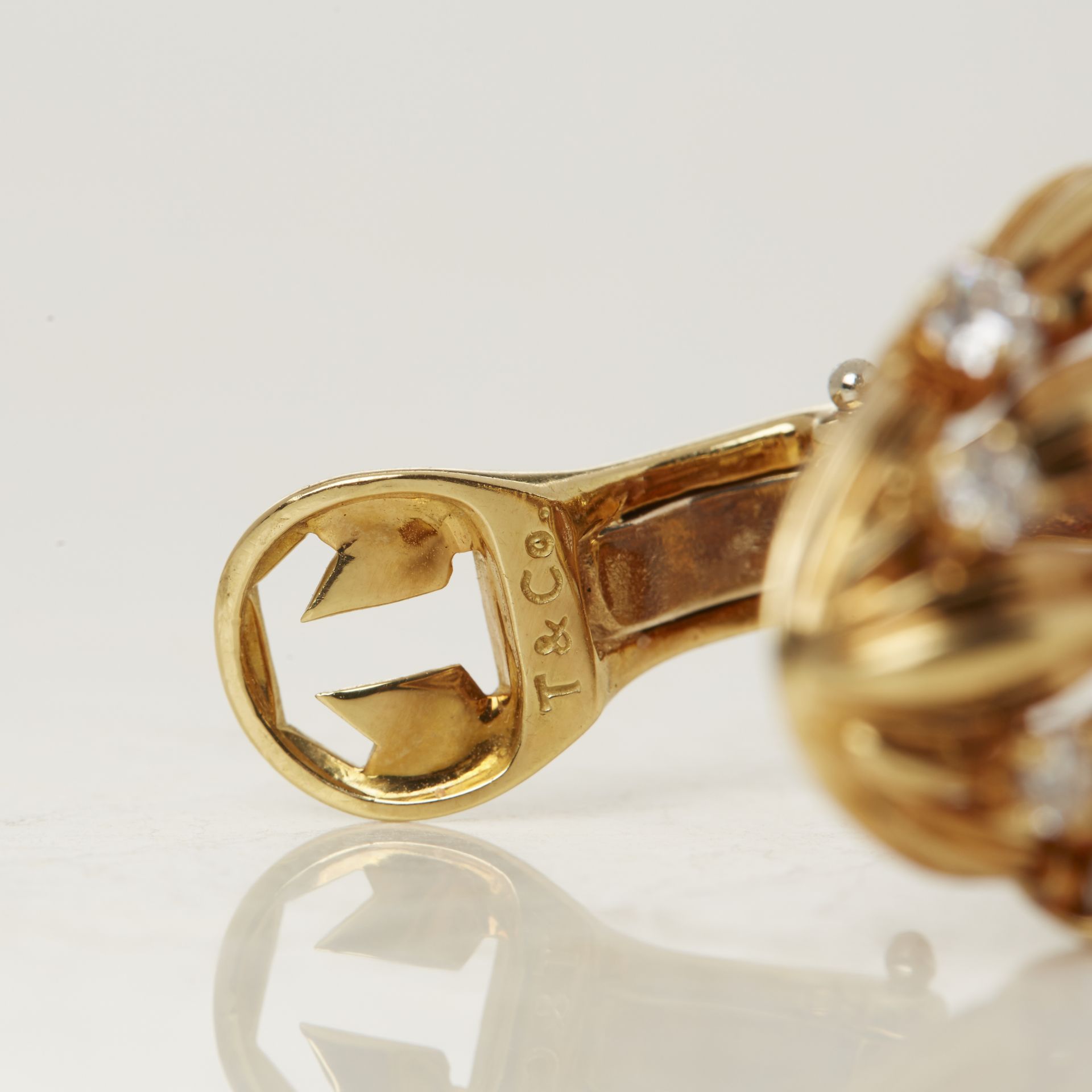 Tiffany & Co. 18k Yellow Gold Diamond Five Strand Vintage Earrings - Image 10 of 23